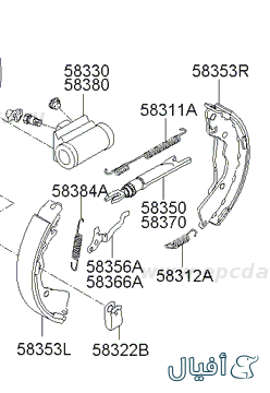 جميع القطع الموجودة في الصورة